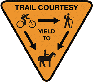 Gold Rush 50k Ultra Resources Trail Courtesy Sign