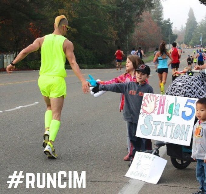 Because high fives should be the highlight to your races