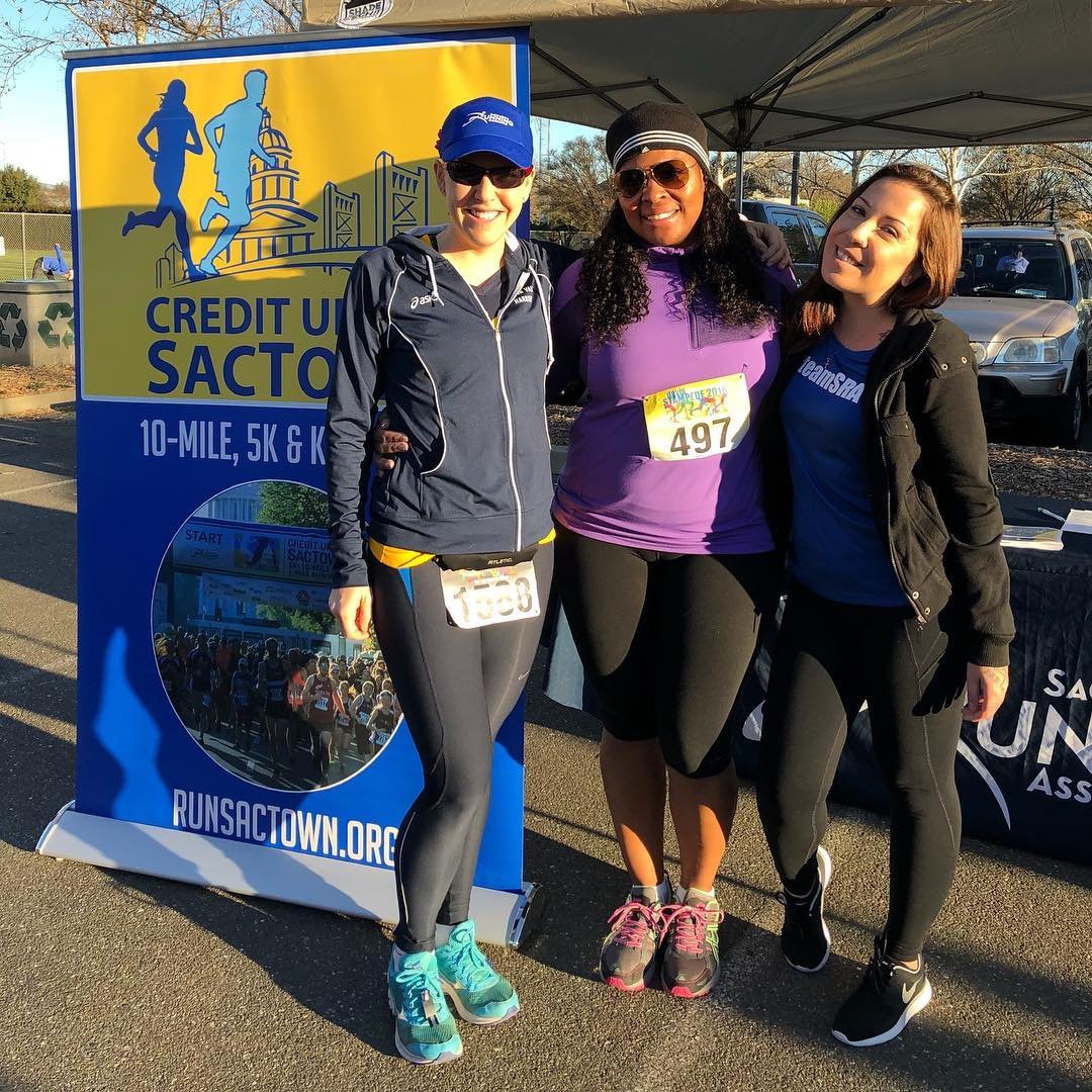 The best mornings are spent with friends! 
We are at the supporting our runners and promoting our upcoming events. Stop by the booth to say hi