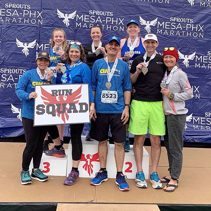Congratulations to all of the @phxmarathon finishers! 
Our squad was out there full force!